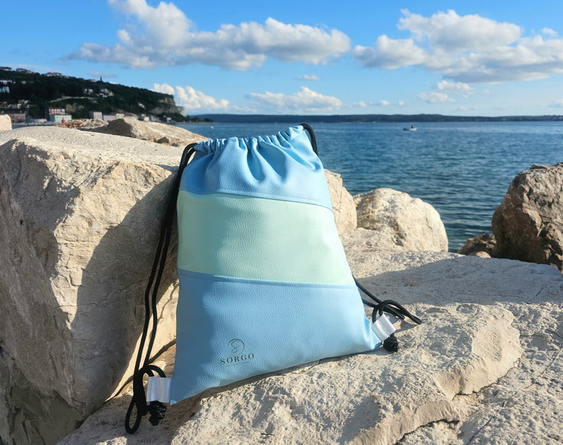 Zaino con coulisse - Blu/Menta