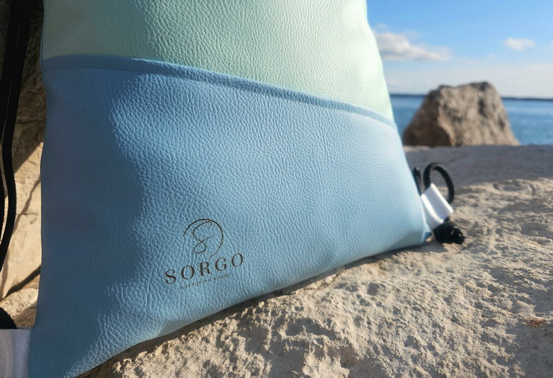 Zaino con coulisse - Blu/Menta