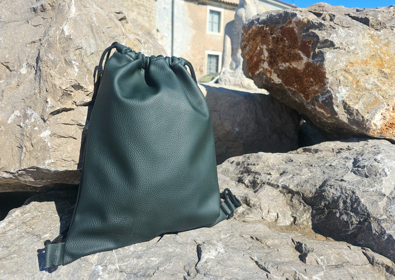 Zaino con coulisse - Verde scuro